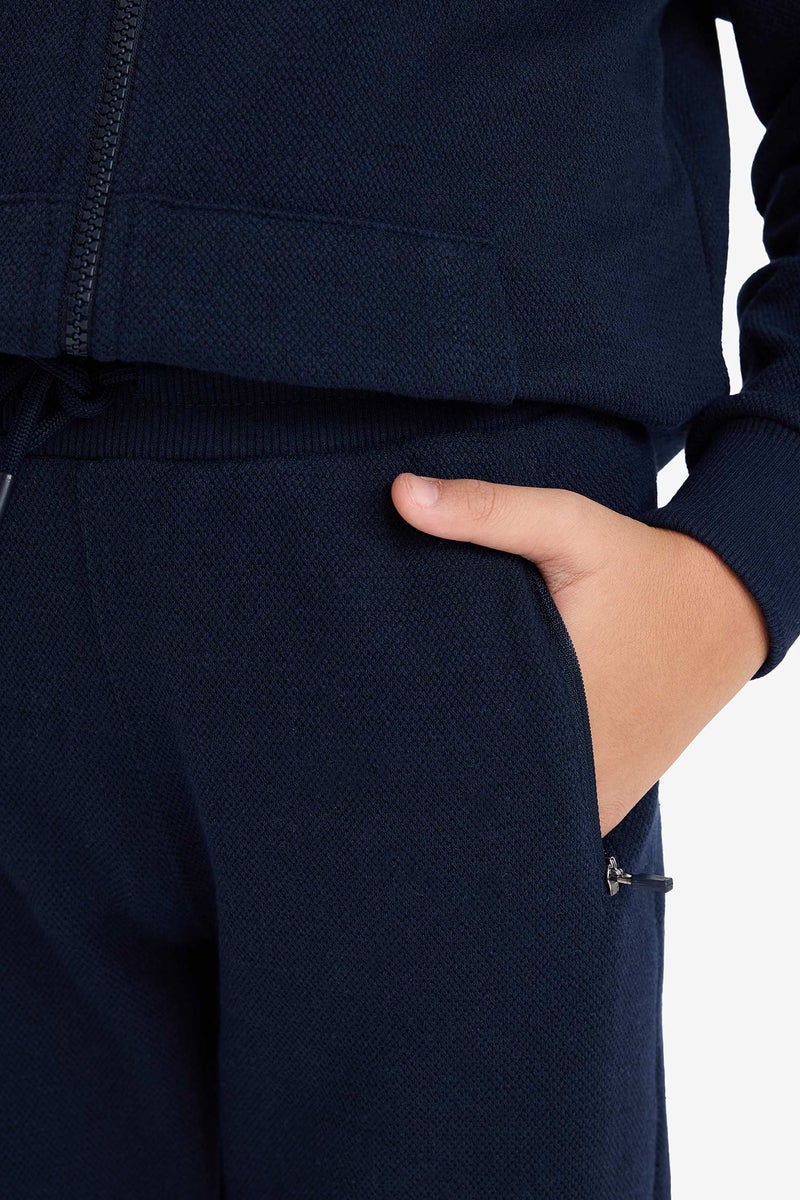 DeFacto Blue Boy Boy Basic Pique Elastic Waist Sweatpants Casual - Image 4